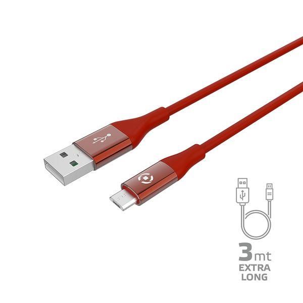Celly USBMICROCOL3M - Cavo USB - USB (M) a Micro-USB Tipo B (M) - DC 5 V - 2.4 …