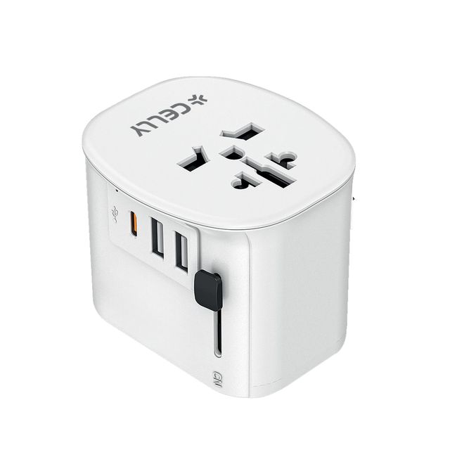 CELLY MULTIPLUG TRAVEL CHARGER 30 W CARICABATTERIE UNIVERSALE PER TUTTE LE PRES…