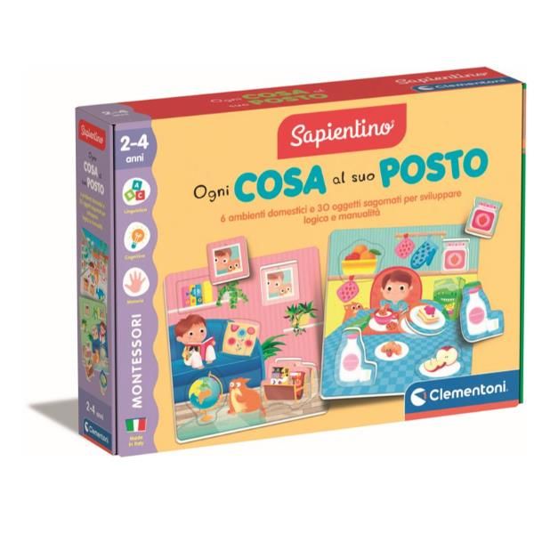 CLEMENTONI MONTESSORI SAPIENTINO OGNI COSA AL SUO POSTO 6 AMBIENTI DOMESTICI CO…