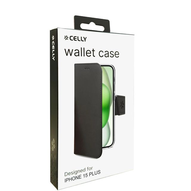 Celly WALLY1055, Custodia a borsellino, Apple, iPhone 15 Plus, 17 cm (6.7ʺ), Ne…