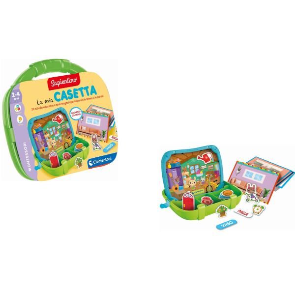 CLEMENTONI SAPIENTINO MONTESSORI LA MIA CASETTA VALIGETTA MAGNETICA CON SCHEDE …