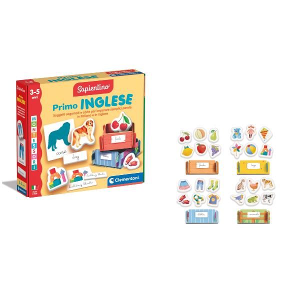 CLEMENTONI SAPIENTINO MONTESSORI PRIMO INGLESE GIOCO EDUCATIVO PER IMPARARE L'I…