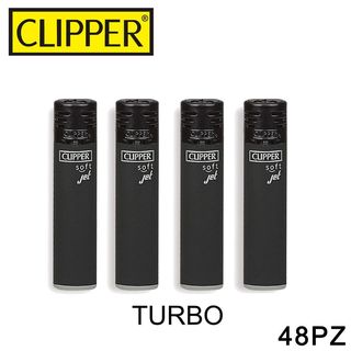 CLIPPER ACCENDINO LARGE TURBO JET FLAME BLACK SOFT 1PZ=(48PZ)