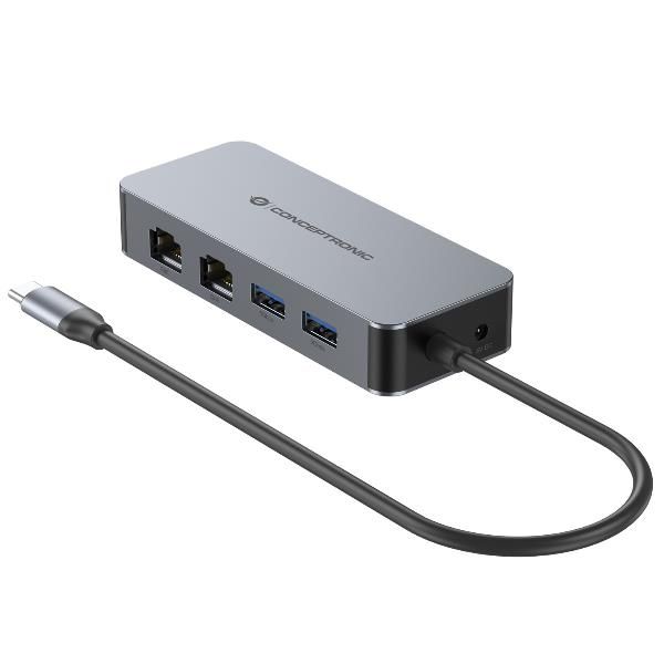 CONCEPTRONIC USB-C TO DUAL-PORT GIGABIT NETWORK
