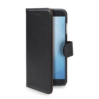 Celly Wally - Flip cover per cellulare - plastica, similpelle - nero - per Huaw…