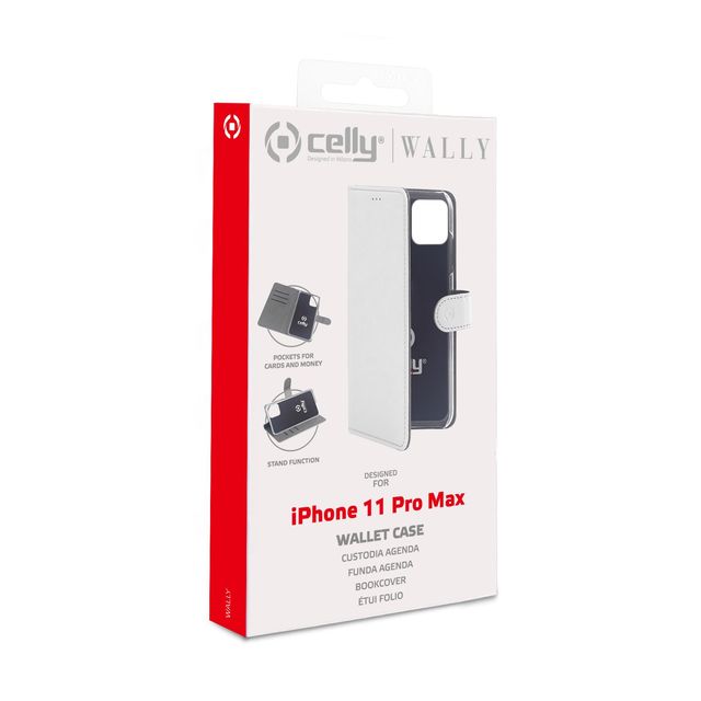 Celly Wally - Flip cover per cellulare - similpelle - bianco - per Apple iPhone…