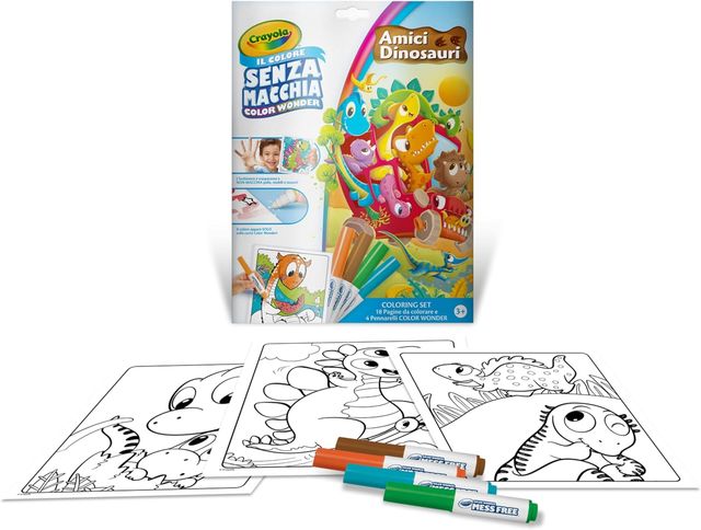 CRAYOLA - COLORING SET COLOR WONDER "AMICI DINOSAURI" 25-2910 iva.ass.imp art74