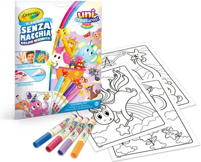 CRAYOLA - COLORING SET COLOR WONDER "FONDALOPE UNICREATURES" 25-2905 iva.ass.im…