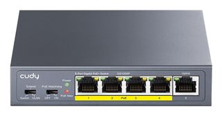 CUDY GS1005P SWITCH 5 PORTE GIGABIT (10/100/1000) - 4 PORTE PoE+ 60W DESKTOP GR…