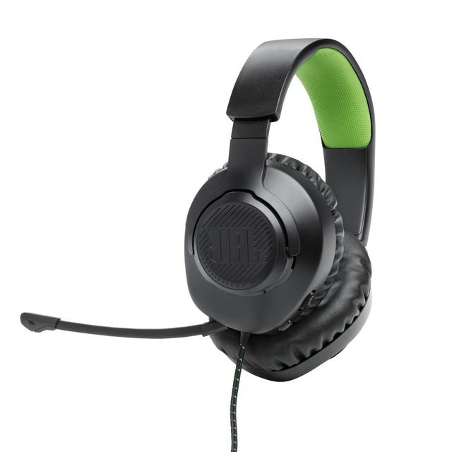 CUFFIA GAMING CON MICROFONO QUANTUM 100X (JBLQ100XBLKGRN)