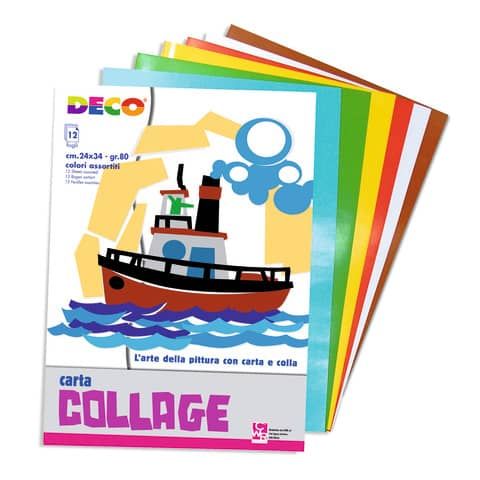 CWR Deco Collage - Carta - 240 x 340 mm - 12 fogli - assortiti - 80 g/m²