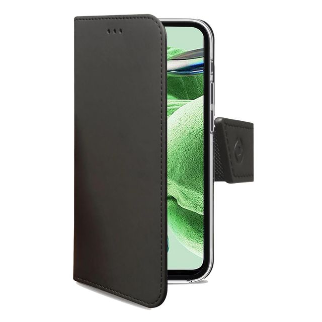 Celly Wally - Flip cover per cellulare - similpelle - nero - per Xiaomi Redmi N…