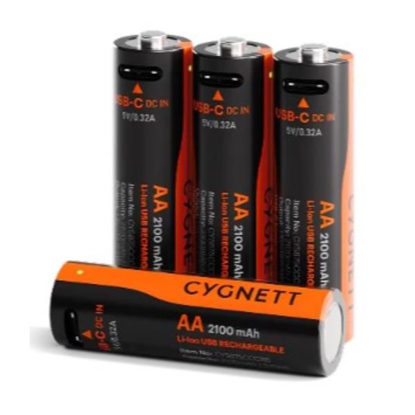 CYGNETT AA USB-C RECHARGEABLE BATTERY 4PZ.