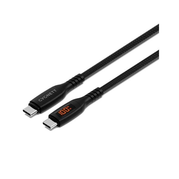 CYGNETT CABLE USB-C WITH LED 1MT BK