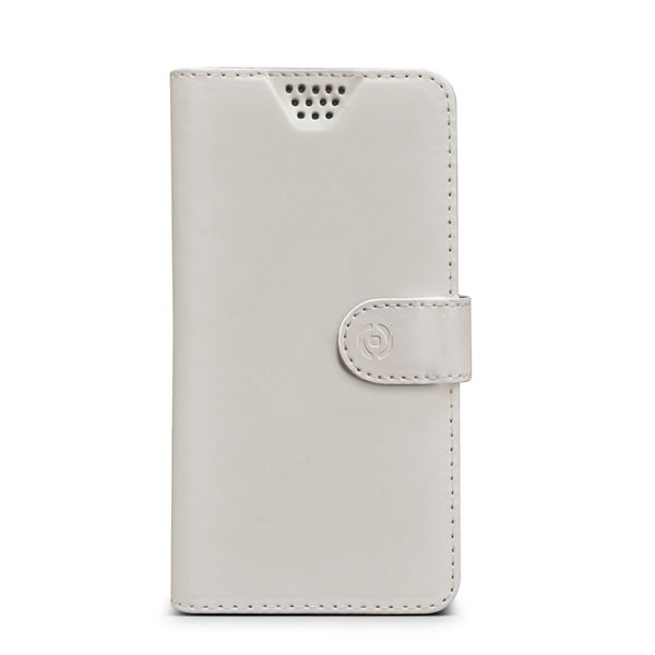 Celly Wally Unica XXL - Flip cover per cellulare - ecopelle - bianco
