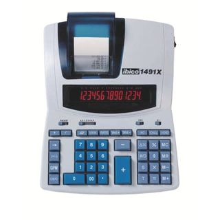 Calcolatrice da tavolo 1491x - 14 cifre - con display e stampa - Ibico
