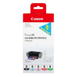 Canon 0620B027 cartuccia d'inchiostro 5 pz Originale Ciano per foto, Magenta pe…