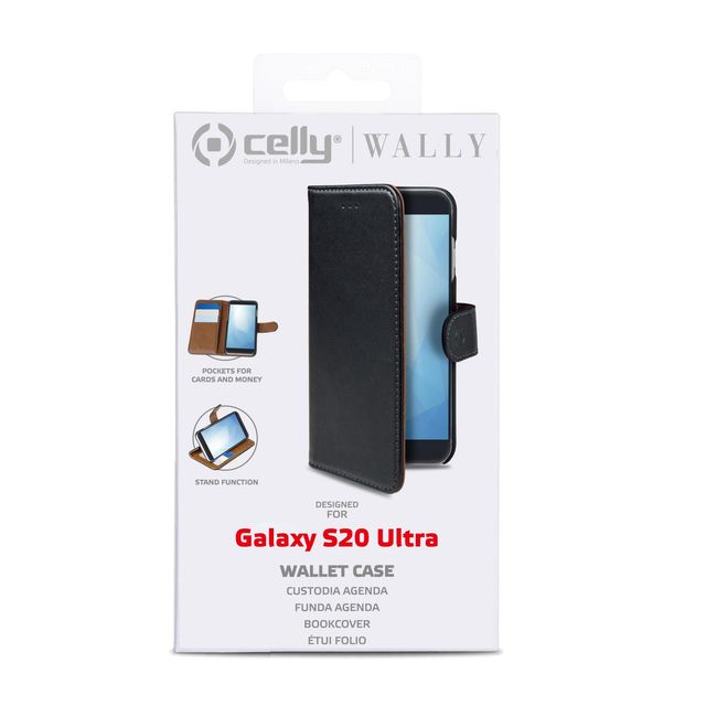 Celly Wally WALLY991 - Flip cover per cellulare - similpelle - nero - per Samsu…