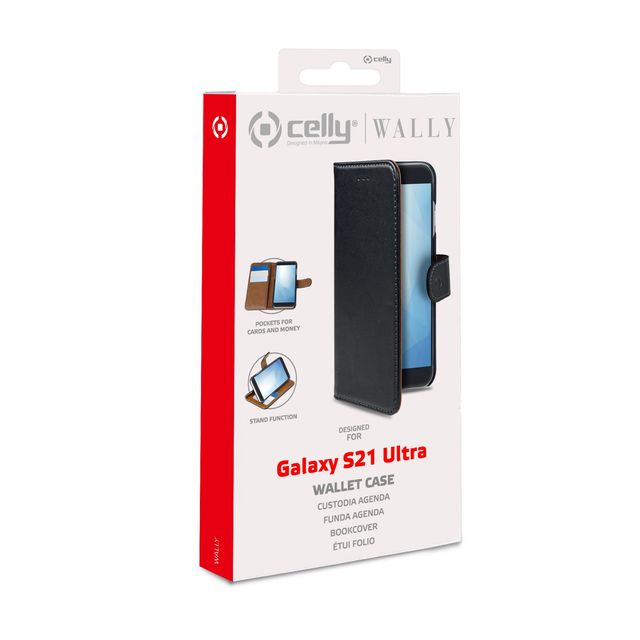 Celly Wally WALLY994 - Flip cover per cellulare - similpelle - nero - per Samsu…