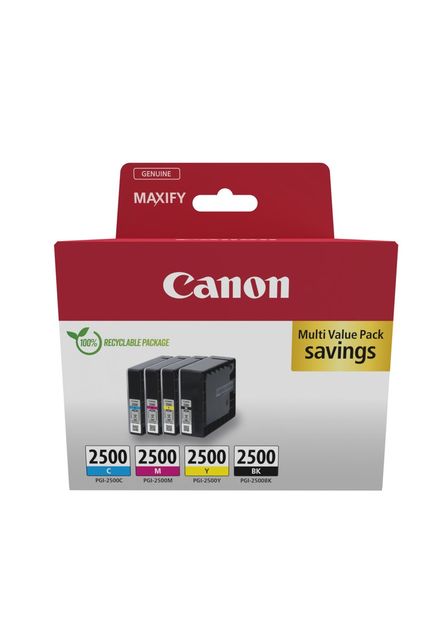 Canon PGI-2500 BK/C/M/Y Multipack - Confezione da 4 - nero, giallo, ciano, mage…
