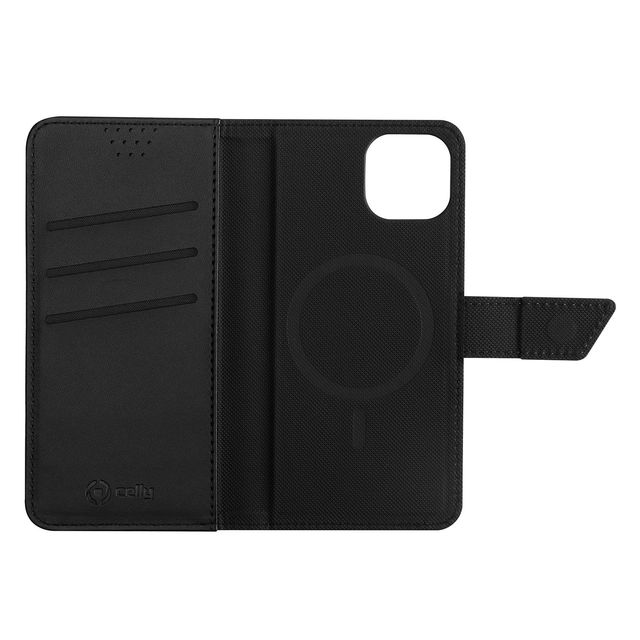 Celly Wallymag - Flip cover per cellulare - compatibile MagSafe - plastica, sim…