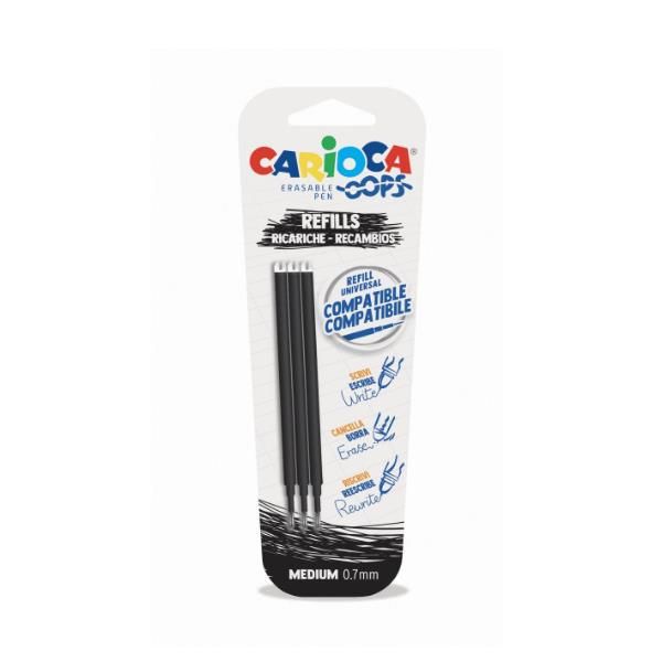 Carioca OOPS - Refill - non permanente - nero - inchiostro sensibile al calore …