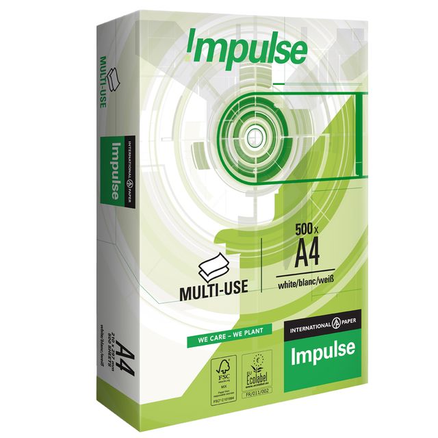 Carta da fotocopie A4 75gr 500fg Bianca Impulse 75