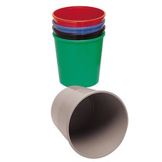 Cestino gettacarte - altezza 32,5 cm - diametro 29,5 cm - 15 L - grigio - Metho…