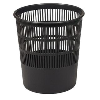Cestino gettacarte - traforato - altezza 31,5 cm - diametro 30 cm - 15 L - nero…