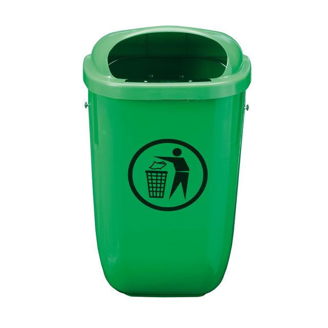 Cestino gettacarte Classic - da esterni - 40,4 x 34,8 x 74,5 cm - 50 L - PP - v…