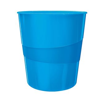 Cestino gettacarte WOW - altezza 32,4 cm - diametro 29 cm - 15 L - blu metalliz…