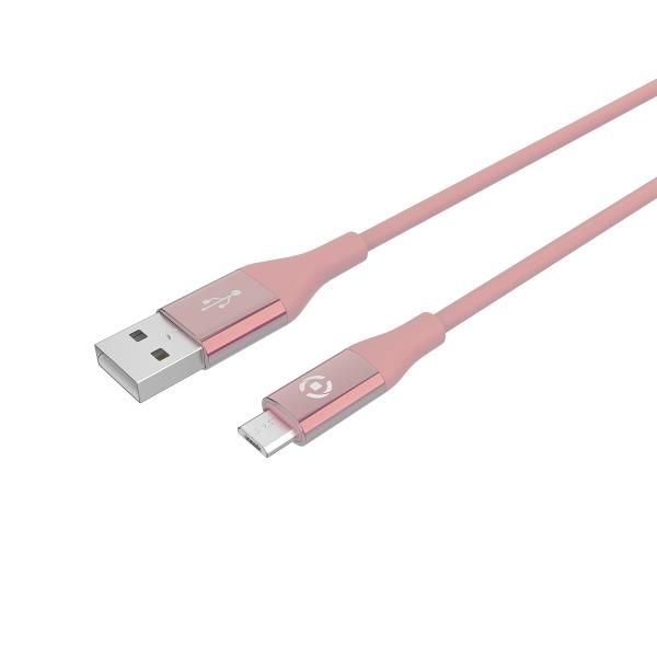 Celly Cablemag - Cavo USB - Micro-USB Tipo B (M) a USB (M) - 2.4 A - 1 m - rosa