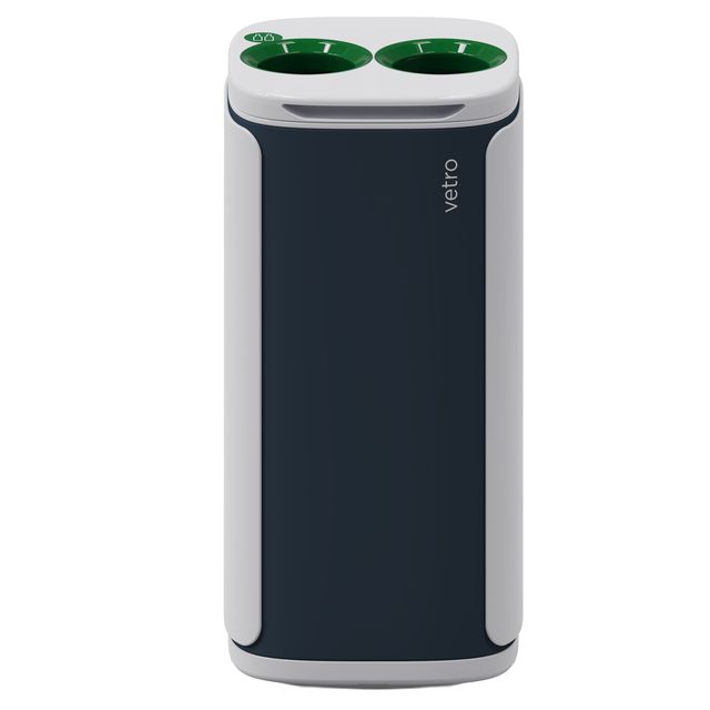 Cestino gettacarte Wastee - per raccolta differenziata - 60 L - Verde/vetro - K…