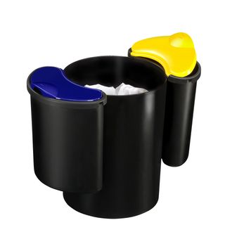 Cestino raccolta differenziata 516 - altezza 33,7 cm - diametro 26 cm - nero/gi…
