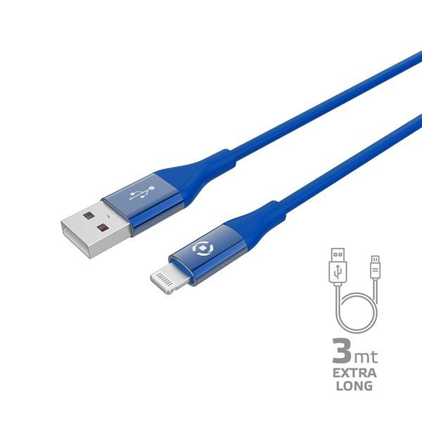 Celly USBLIGHTCOL3M - Cavo Lightning - USB maschio a Lightning maschio - 3 m - …