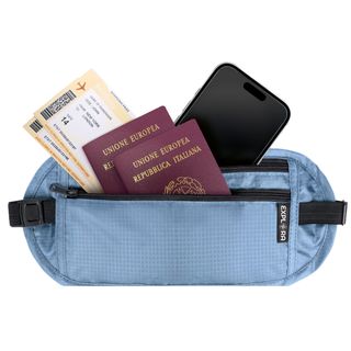 Cintura da viaggio Explora tessuto tecnico 25x14,5cm azzurro Lebez
