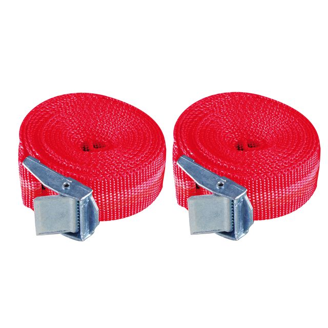 Cinghie - con fibia in metallo - per carichi fino a 250 kg - 25 mm x 2,5 m -Val…