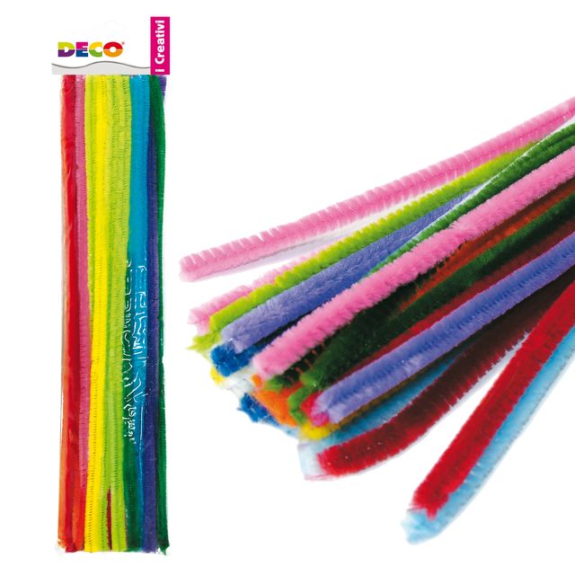 Ciniglia animata - ø 9 mm - lunghezza 30 cm - colori assortiti - Deco - busta 3…