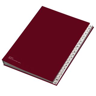 Classificatore alfabetico FRASCHINI 24x34 cm in cartoncino con 22 scomparti ros…