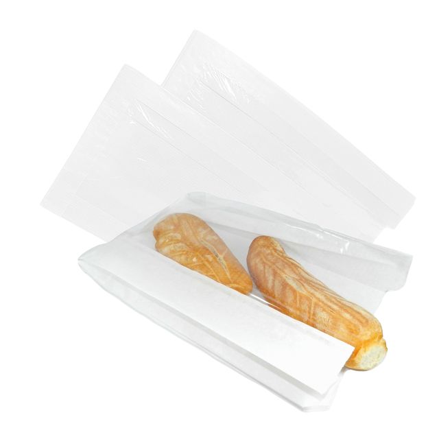 Conf 1000 sacchetti per alimenti con finestra 15x32cm - 10cm bianco Viva