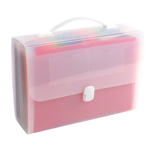 Classificatore valigetta con maniglia - cristallo - 33x29cm - 24 tasche - Exaco…