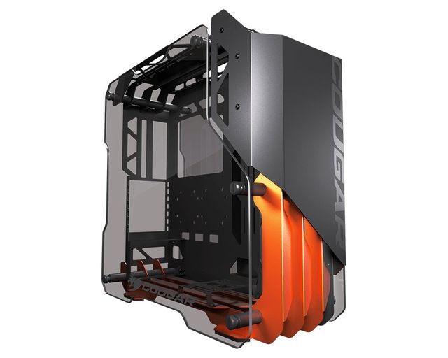 Cougar Blazer Open Frame Case - Nero/Arancione con Finestra