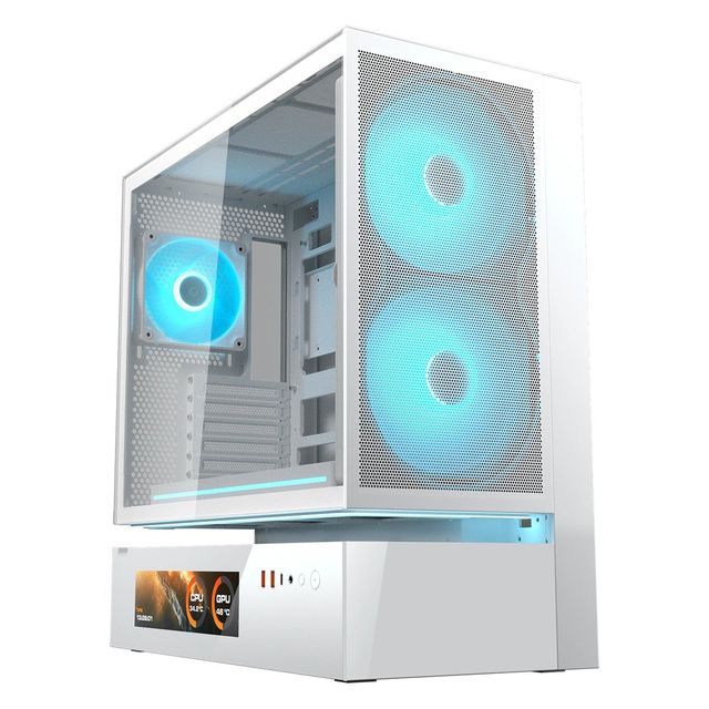 Cougar CFV235 Mesh Vision, Mid-Tower, Vetro Temperato - Bianco