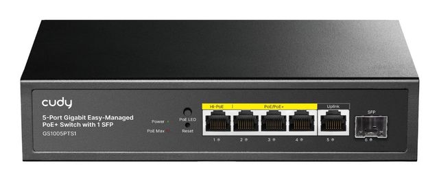 Cudy GS1005PTS1 switch di rete Gigabit Ethernet (10/100/1000) Supporto Power ov…