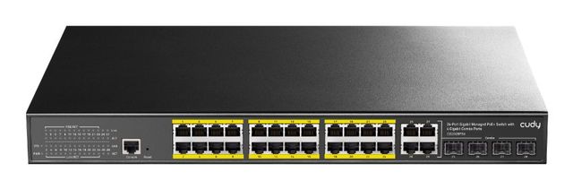 Cudy GS2028PS4 Switch Ethernet Gigabit Gestito con PoE 24 Porte 1U da Montare s…