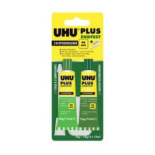 Colla bicomponente Plus 90 min - 30 ml (2x15ml) - trasparente - UHU