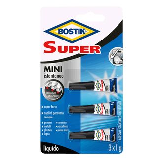 Colla istantanea universale - Super Mini blister - 3 x 1 gr - trasparente - Bos…