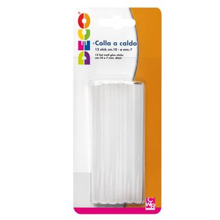 Colla per pistola mini - ø7 mm - trasparente - lunghezza 10 cm - Deco - conf. 1…