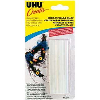 Colla termofusibile - diametro 7mm - 60gr - per bassa temperatura - Uhu - conf.…