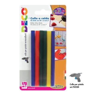 Colle stick per pistole mini - colori assortiti - ø 7 mm - lunghezza 10 cm - De…